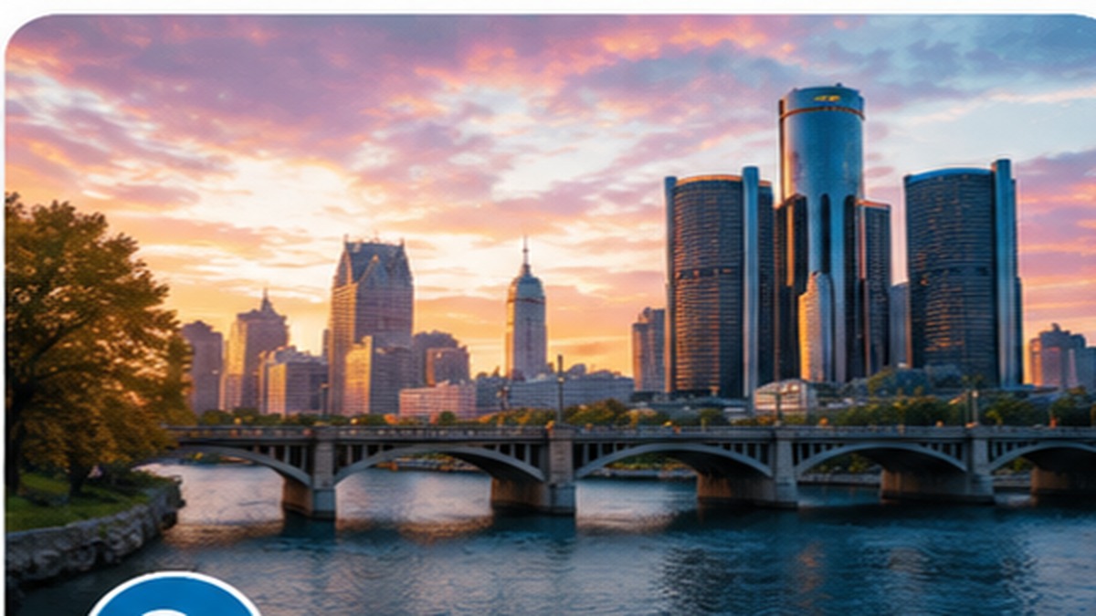 Detroit skyline representing Michigan discovery